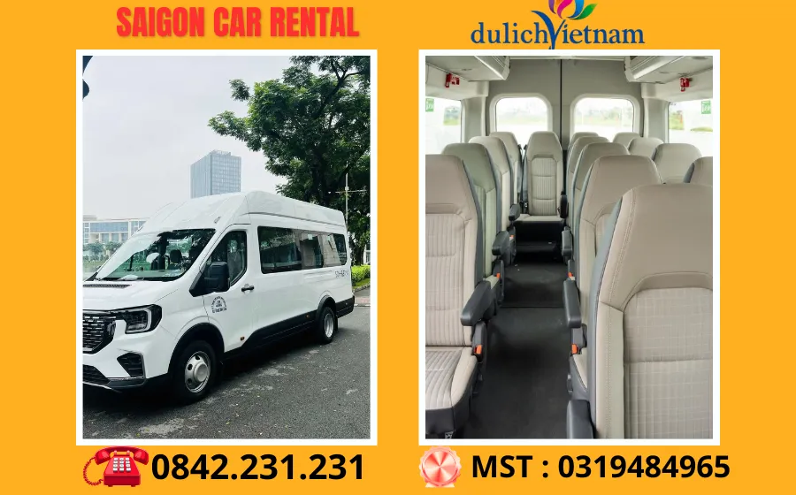 Thuê Xe 16 Chỗ Có Tài Xế 1 Ngày Là Bao Nhiêu Tại Sài Gòn