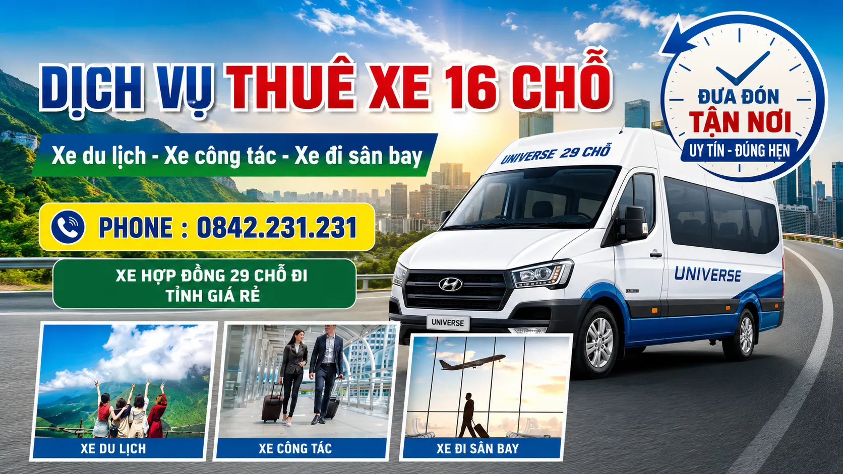 Cho Thuê Xe 16 Chỗ Đón Sân Bay Tân Sơn Nhất Giá Rẻ 2 Cho Thue Xe 16 Cho Don San Bay Tan Son Nhat Gia Re