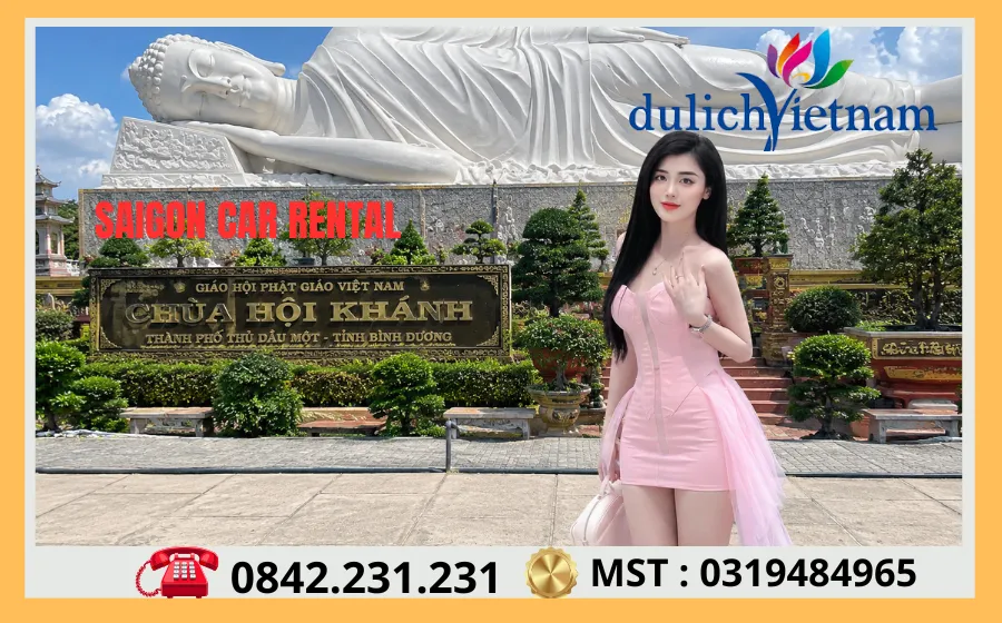 Thuê Xe Sài Gòn Đi Bình Dương 68 Chua Hoi Khanh va tuong Phat nam lon nhat Viet Nam